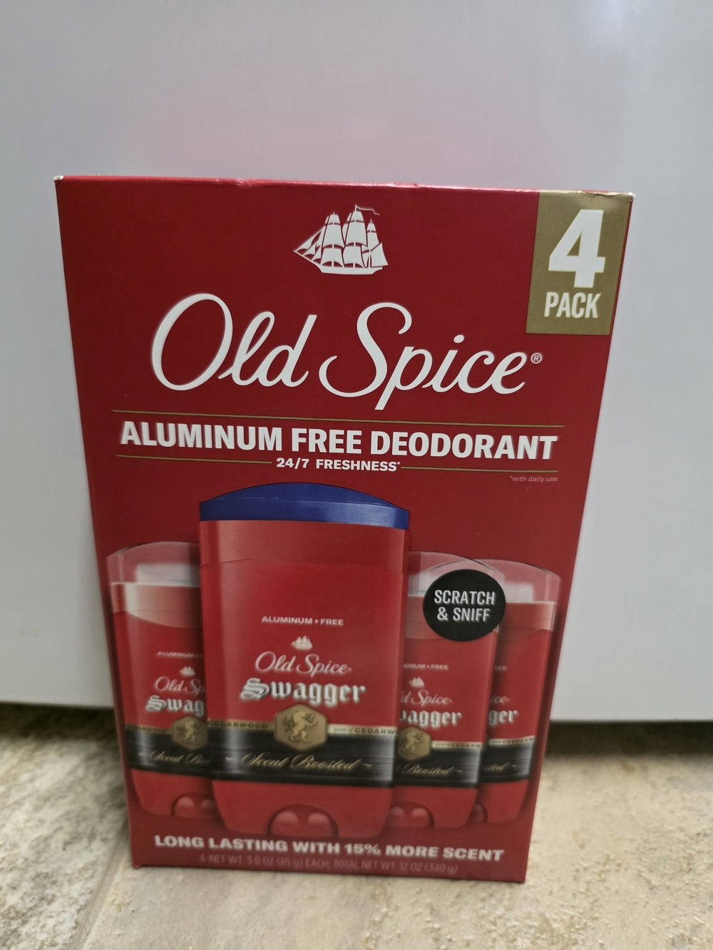 Old Spice Aluminum Free Deodorant Stick - Red (Swagger) 4-Pack